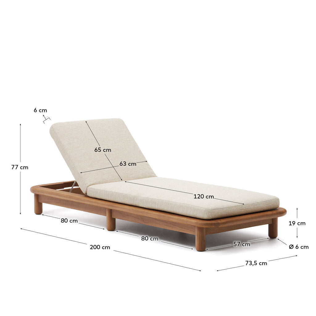 Bain de soleil Turqueta en bois de teck FSC 100 %