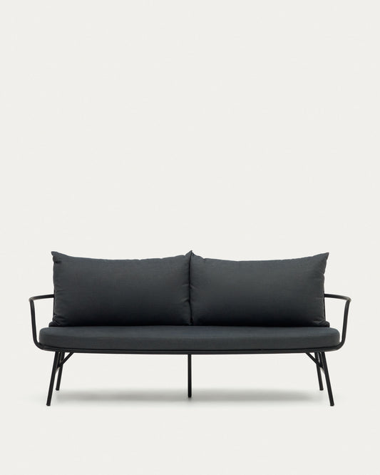 Canapé Bramant 2 places en acier finition noire 175,5 cm