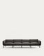 Canapé modulable 4 places d’extérieur Sorells gris et aluminium gris 370 cm
