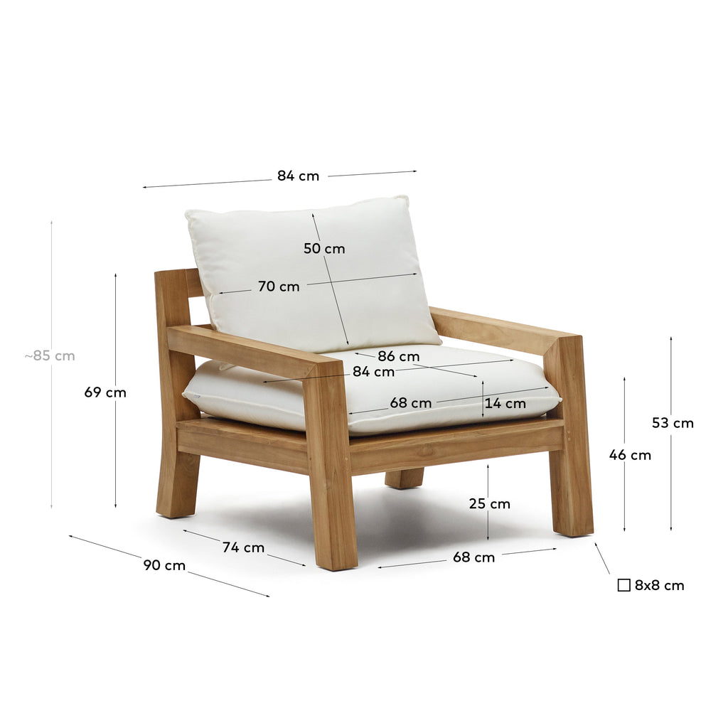 Fauteuil Forcanera en bois de teck
