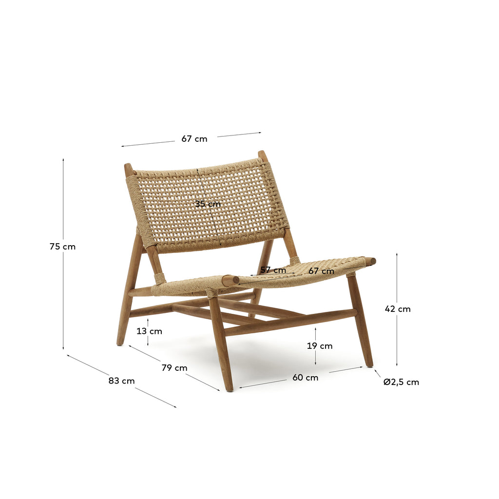 Fauteuil Codolar en bois de teck