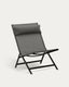 Fauteuil pliant Canutells en aluminium avec finition gris foncé