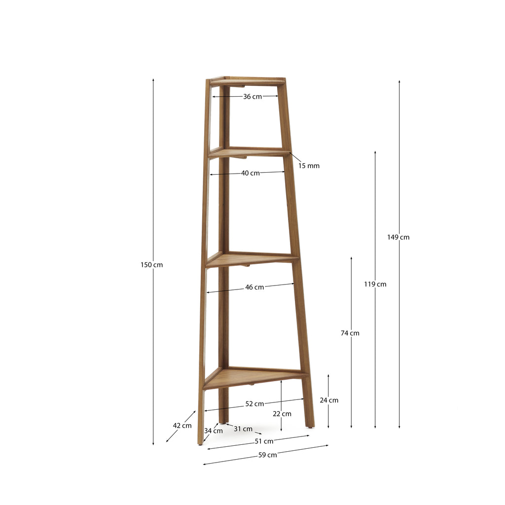 Étagère de jardin Victora en bois d'acacia 42 x 150 cm FSC 100 %