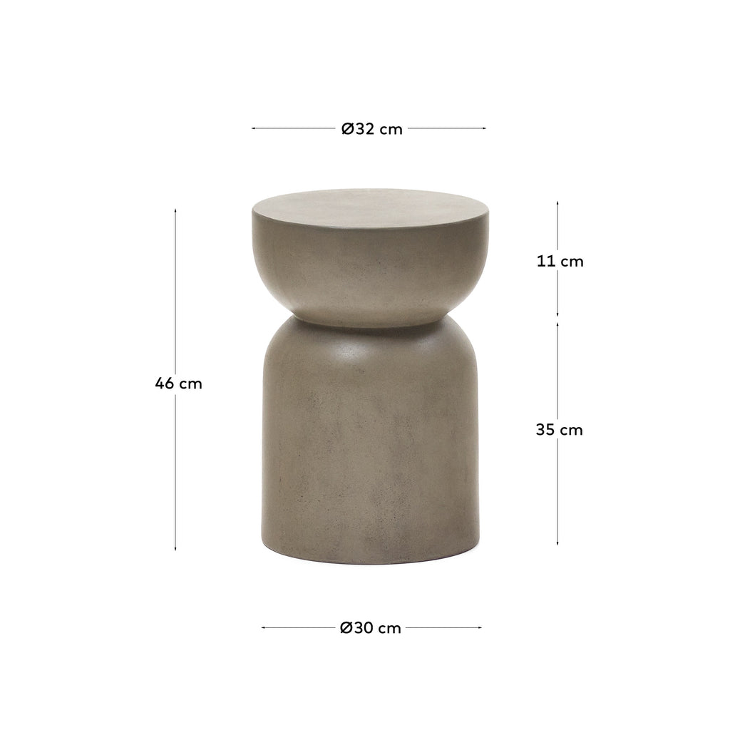 Table d'appoint ronde Garbet en ciment Ø 32 cm