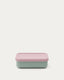 Récipient Lili en silicone rose et turquoise