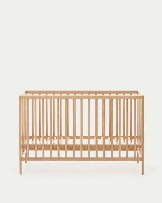 Berceau Shantal en bois de hêtre finition naturelle 60 x 120 cm