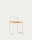 Chaise Tinn en placage de frêne et structure en métal beige