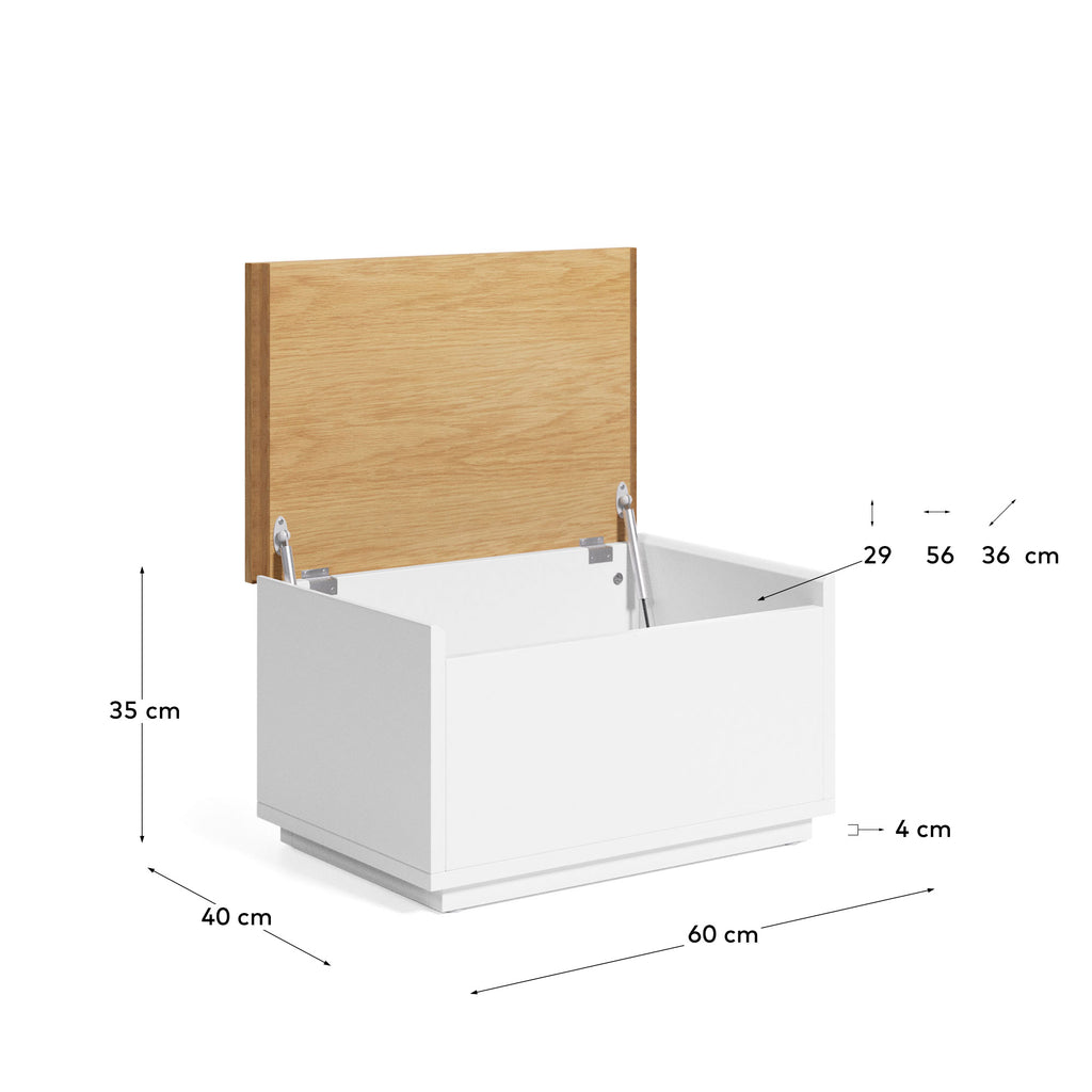 Étagère Abilen en placage de chêne 60 x 40 cm FSC 100%