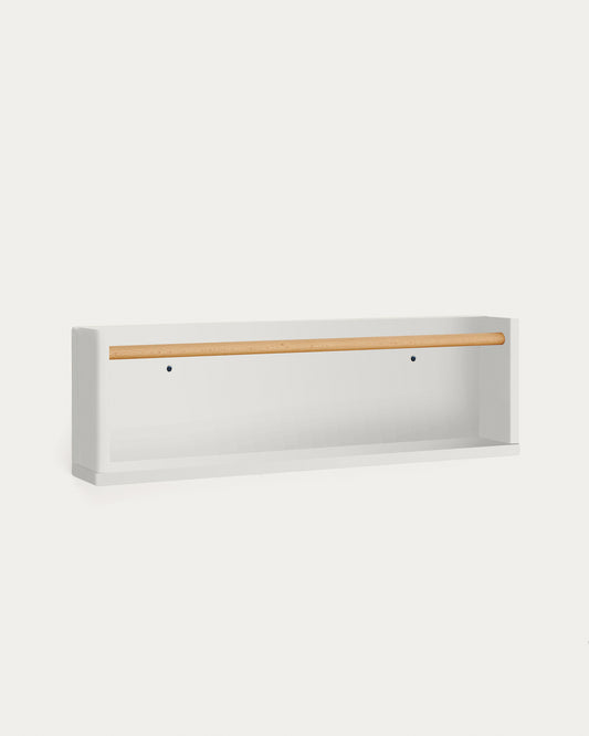 Étagère Shantal en bois de hêtre finition blanche 64 x 20 cm