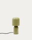 Lampe de table Monze en métal peint vert clair