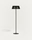 Lampadaire solaire d’extérieur Aldet en corde chinée noir et vert et pied en métal noir Ø 46 cm