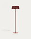 Lampadaire solaire d’extérieur Aldet en corde chinée terracotta et pied en métal terracotta Ø 46 cm
