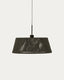 Abat-jour pour suspension Aldet en corde chinée noire et verte Ø 46 cm
