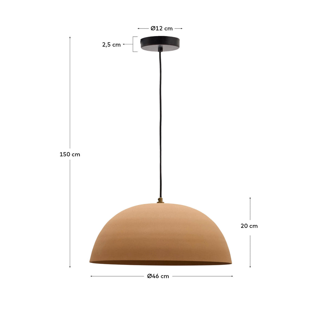 Suspension Nibla en métal effet terre cuite Ø 46 cm