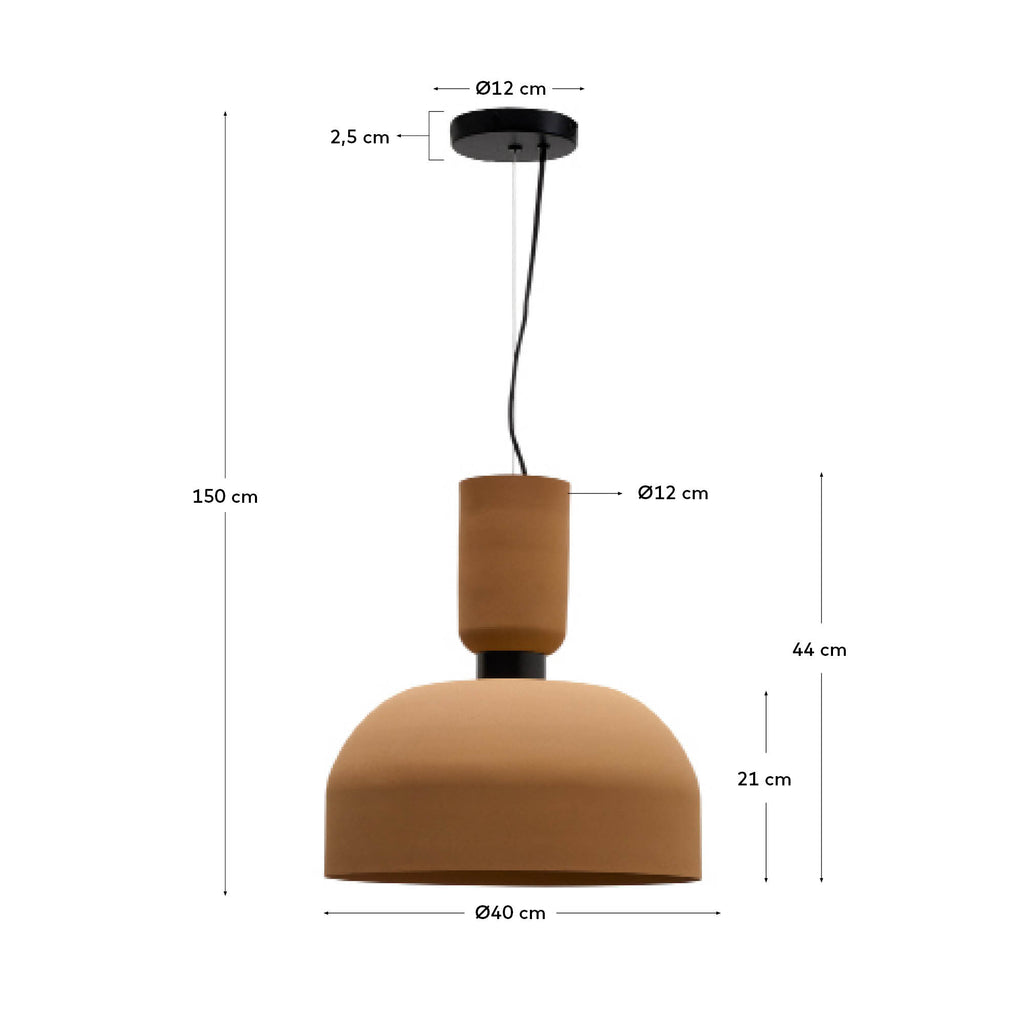 Suspension Nibla en métal effet terre cuite Ø 40 cm