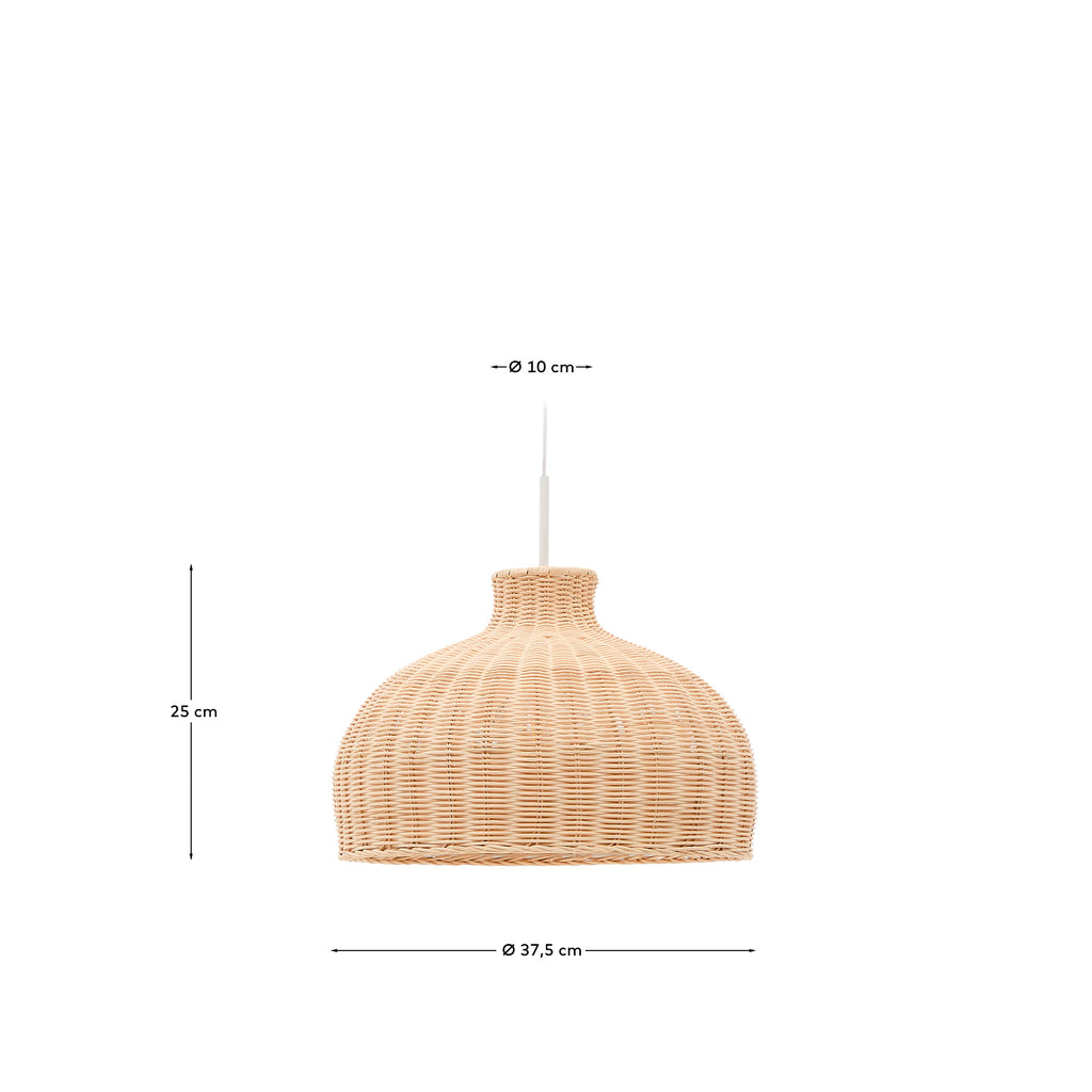 Abat-jour pour lampe Ennia en rotin avec finition claire Ø 38 cm
