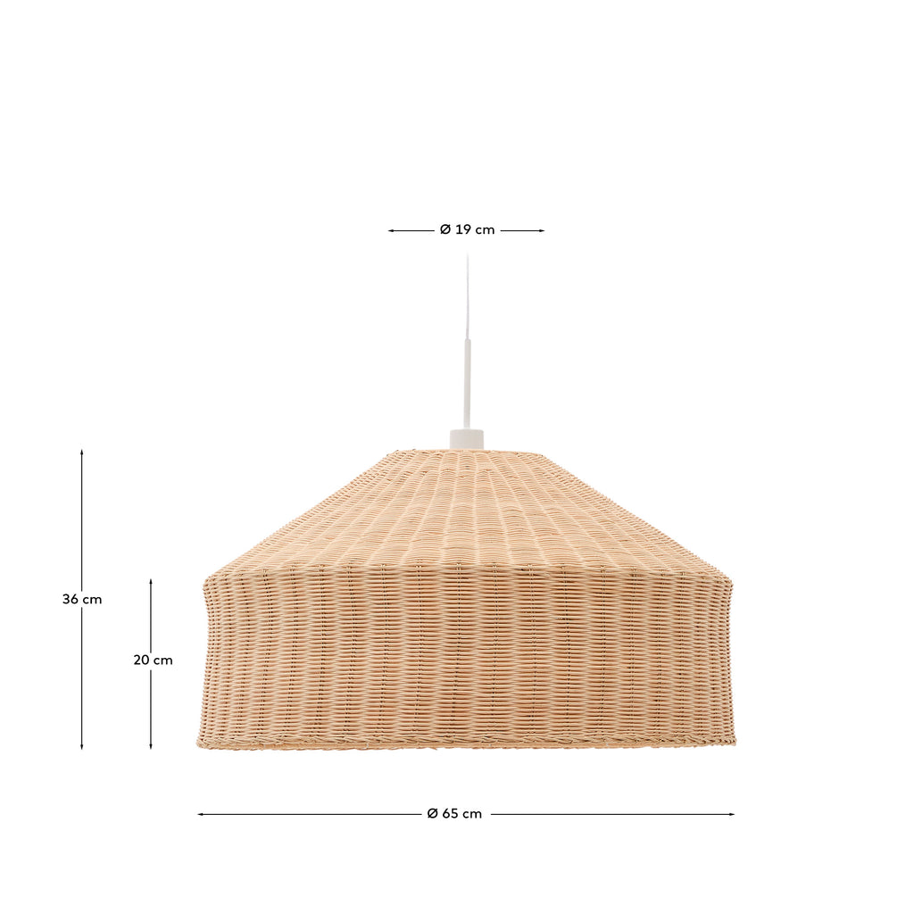 Abat-jour pour lampe Ennia en rotin avec finition claire Ø 65 cm