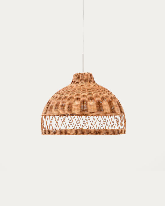 Abat-jour pour plafonnier Loura en rotin avec finition ton naturel Ø 40 cm