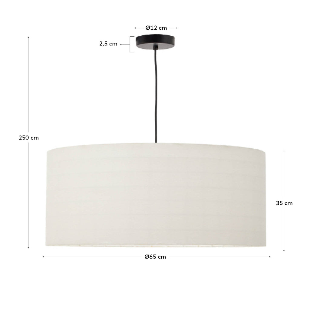 Abat-jour pour plafonnier Dulan en coton Ø 65 cm