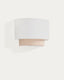 Applique murale Bianella en coton et velours côtelé beige Ø 40 cm