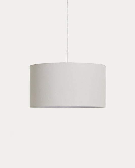 Abat-jour pour plafonnier Niani en coton couleur ivoire Ø 45 cm