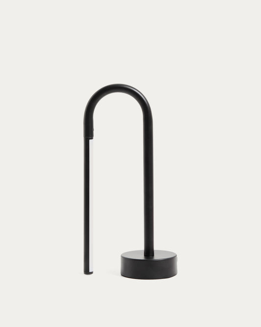 Lampe de table portable Bow en aluminium noir