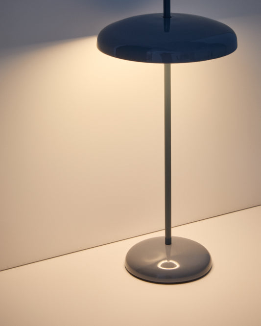 Lampe de table portable Porte en aluminium bleu