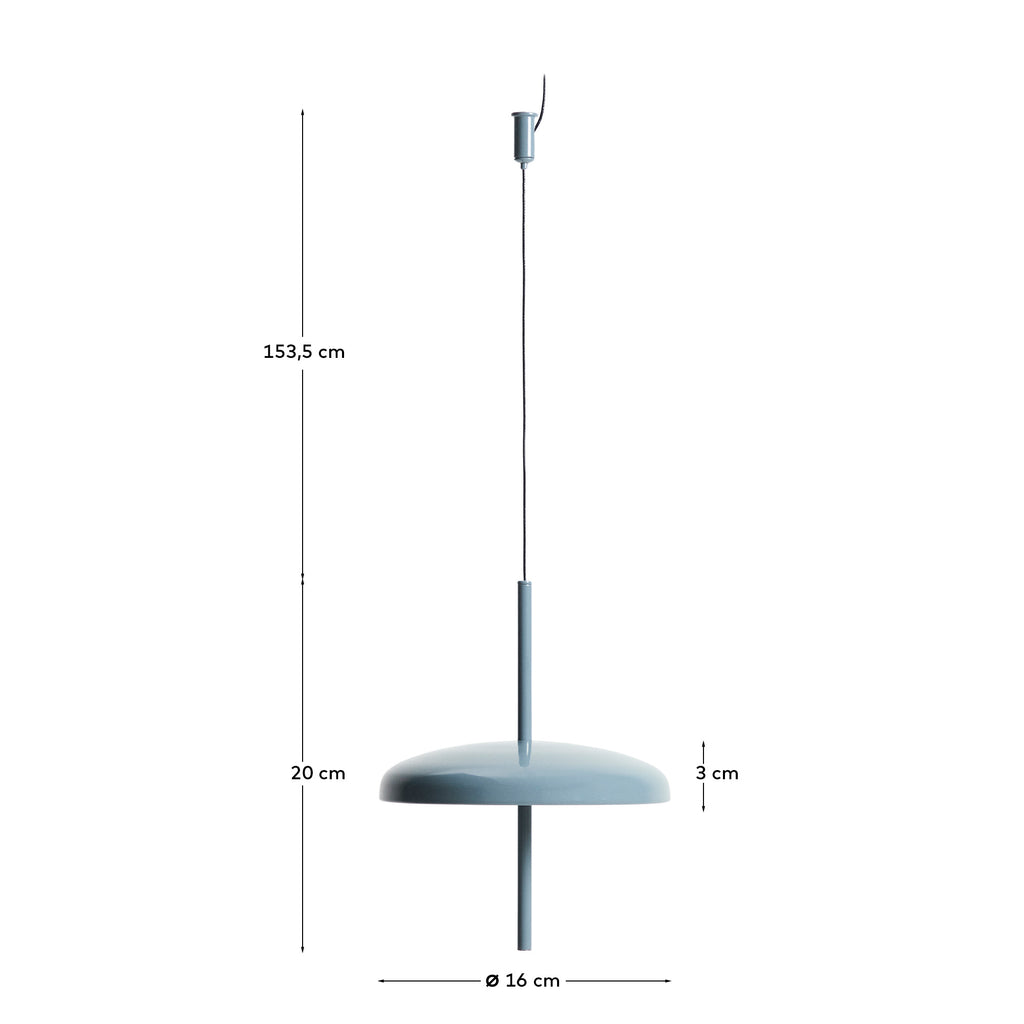 Suspension portable Porte en aluminium bleu Ø 16 cm
