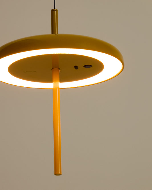 Suspension portable Porte en aluminium jaune Ø 16 cm