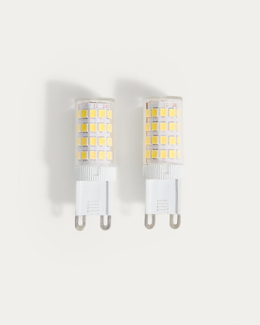 Ensemble Bulb de 2 ampoules LED Bulb G9 de 4 W et 60 mm lumière chaude
