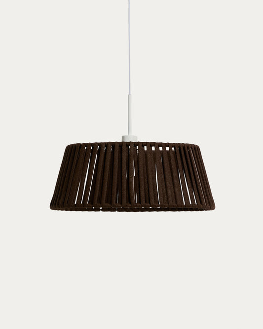 Abat-jour pour plafonnier Aldet en corde plate marron Ø 46 cm