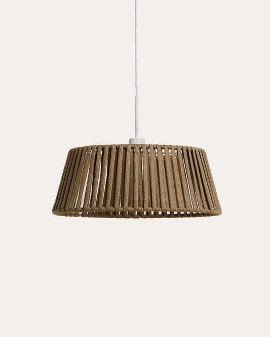 Abat-jour pour plafonnier Aldet en corde plate beige Ø 46 cm