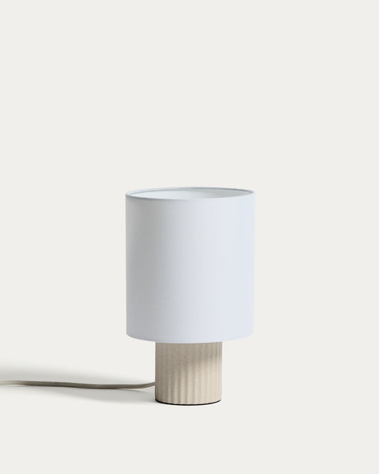 Lampe de table Eshe en céramique avec finition beige