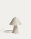 Lampe de table Ceren en céramique beige 21 cm