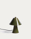 Lampe de table Ceren en céramique verte 21 cm