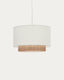 Abat-jour pour suspension Erna en bambou finition naturelle et blanche Ø 40 cm
