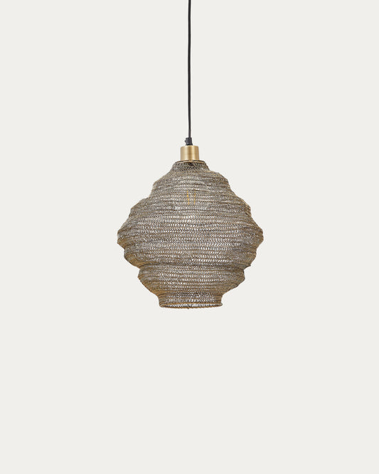 Plafonnier Sarraco en métal doré Ø 30 cm