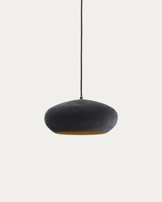 Plafonnier Inda en métal finition noire Ø 30 cm