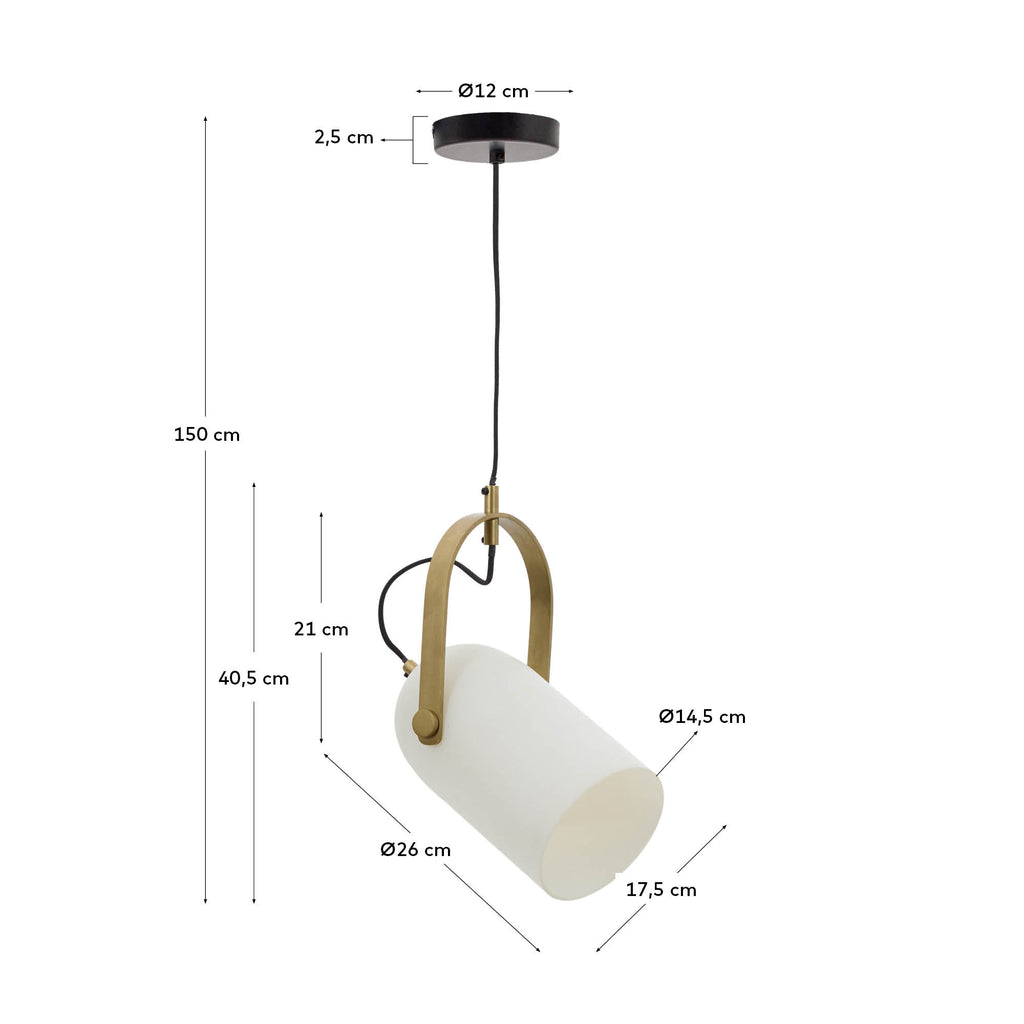 Plafonnier Reisy en verre dépoli Ø14 cm