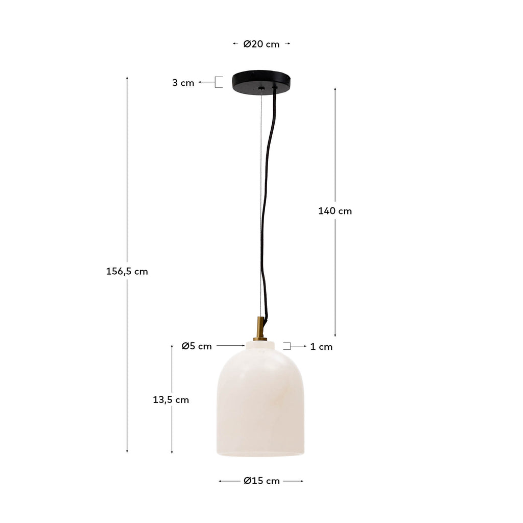 Plafonnier Shenli en albâtre Ø 15 cm