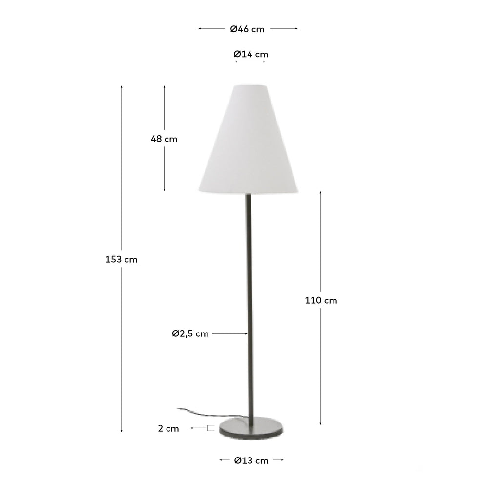 Lampadaire Navat en métal peint vert