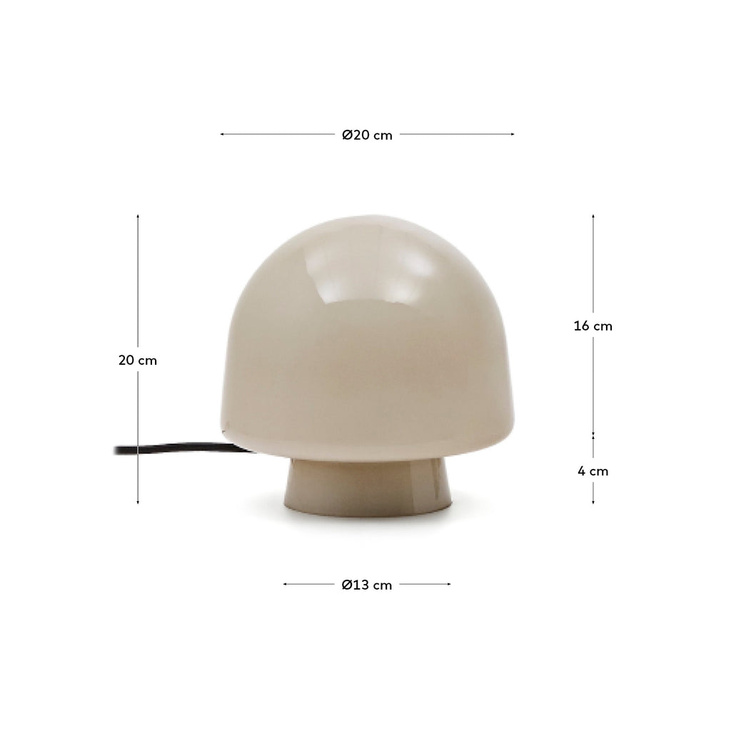 Lampe de table Reig en verre gris