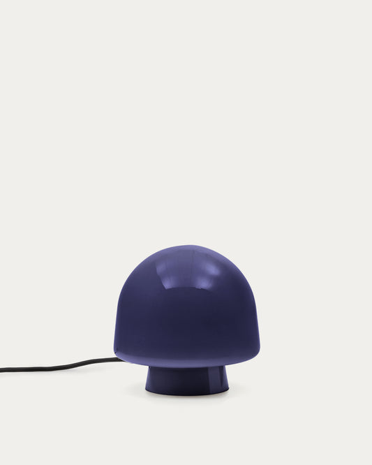 Lampe de table Reig en verre bleu