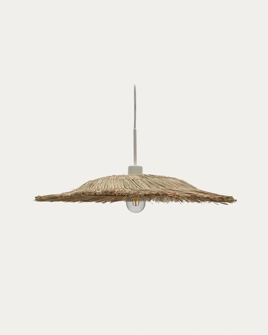 Abat-jour pour suspension Gualta en fibres naturelles avec finition naturelle Ø 60 cm