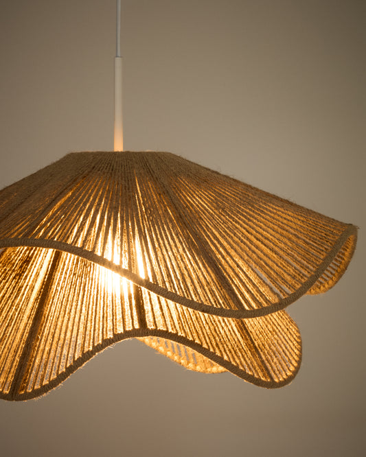 Abat-jour pour suspension Pontos jute finition naturelle Ø 50 cm