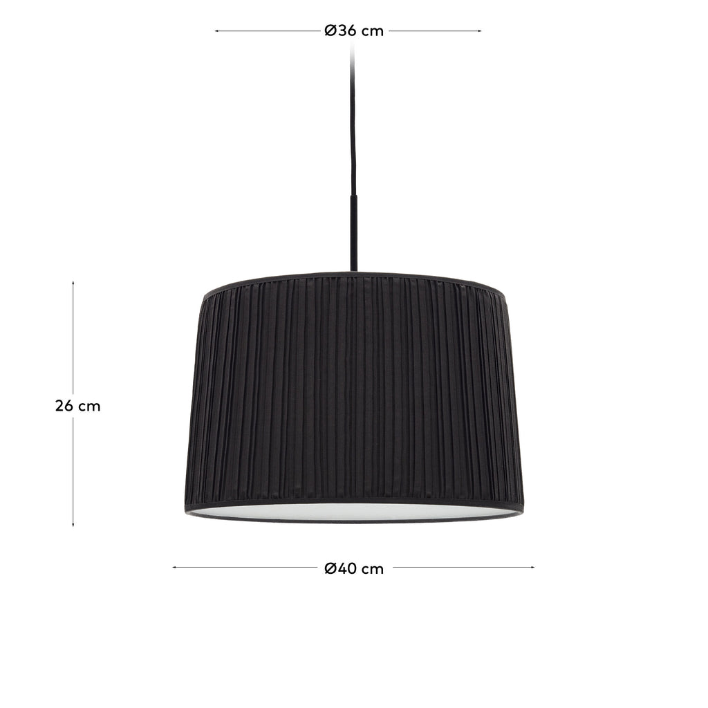 Abat-jour pour suspension Guash noir Ø 40 cm