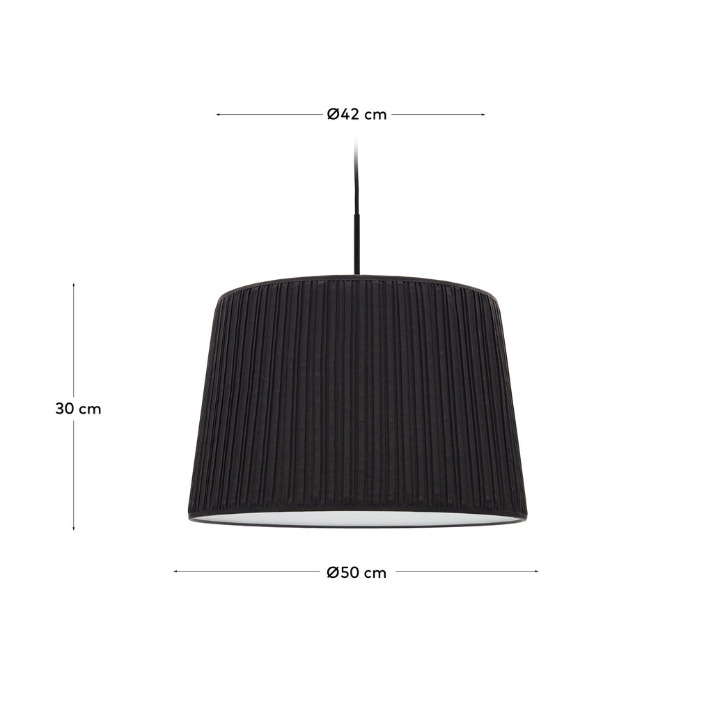 Abat-jour pour suspension Guash noir Ø 50 cm