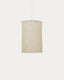 Abat-jour Mariela pour plafonnier en lin, finition beige Ø 40 x 60 cm