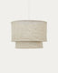 Abat-jour Mariela pour plafonnier en lin, finition beige Ø 60 x 40 cm