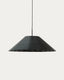 Abat-jour pour plafonnier extérieur Saranella en rotin synthétique noir Ø 70 cm